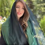 شال ویسکوز طیفی سبز 1407