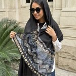 شال مشکی دستک بخارادوزی کد213