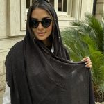 شال مشکی پلیسه شاین پانچی کد217