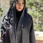 شال نگین مروارد مشکی کد 141