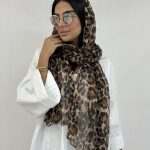 شال پلنگی حریرنخ کد 240