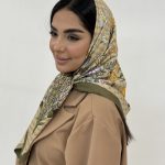 روسری ابریشم قواره ۹۰ کد ۲۴۶