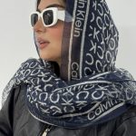 شال ck ویسکوز سورمه ای