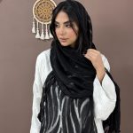 شال مشکی دوره دورمنجوق