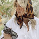 مینی اسکارف ابریشم پلنگی