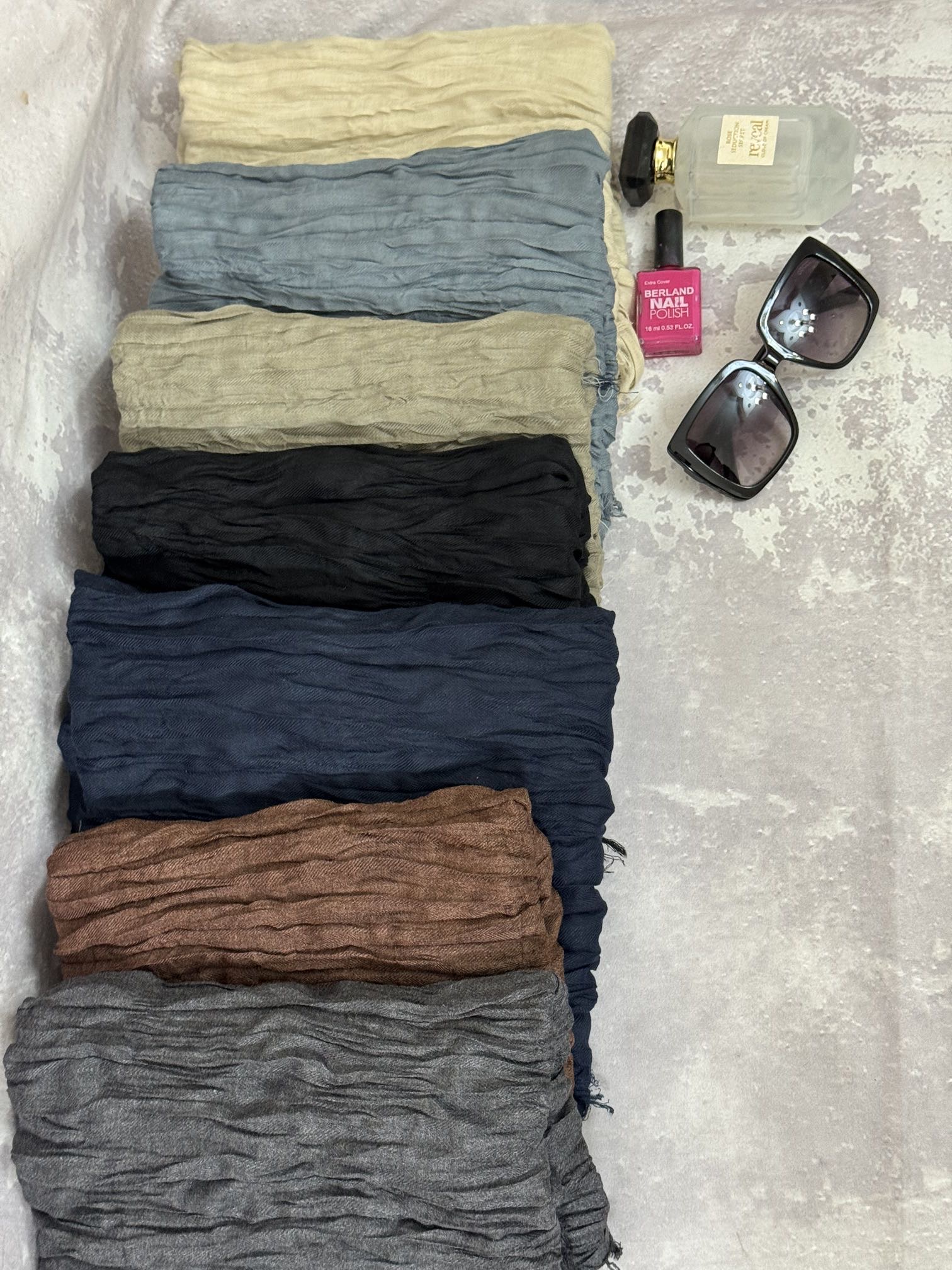 IMG_7847 شال چهارفصل چروک لنا - Image 2