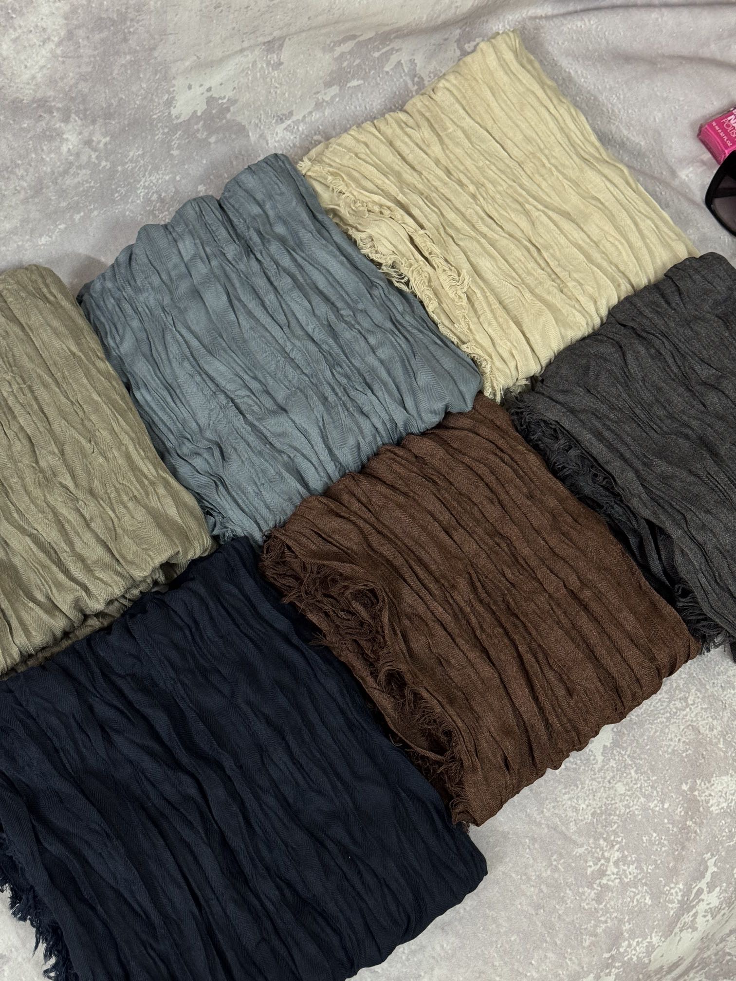 IMG_7850 شال چهارفصل چروک لنا - Image 3