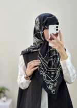 روسری ابریشم ژاکارد - Image 3
